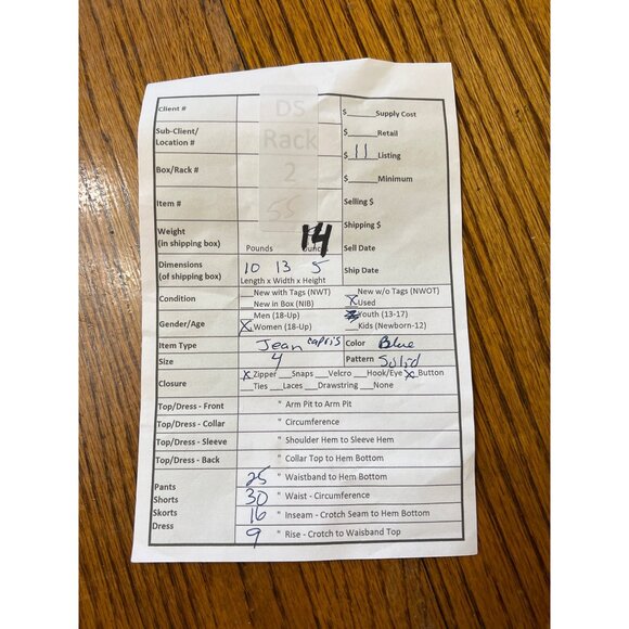 Faded Glory Womens Jean Long Shorts Size 4 Dark Denim Stretch Cotton Blend With - Picture 7 of 7